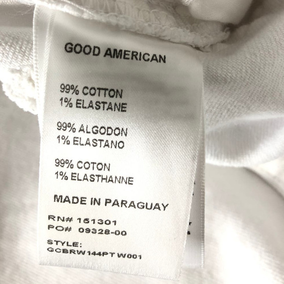 Good American Good Classic Boot Jeans High Rise Stretch Denim White NWT 6 / 28 - Picture 11 of 14